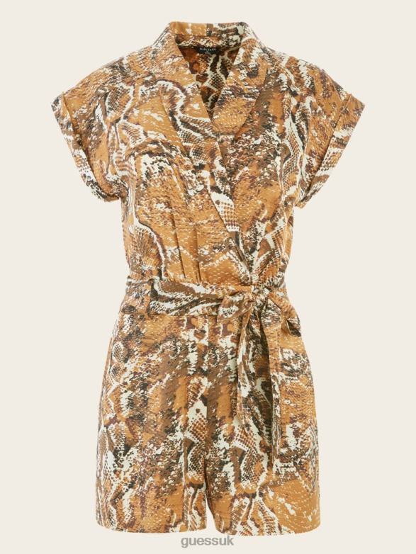 GUESS Women Secret Snakeskin Romper Secret Skin Print Apparel V28V6678