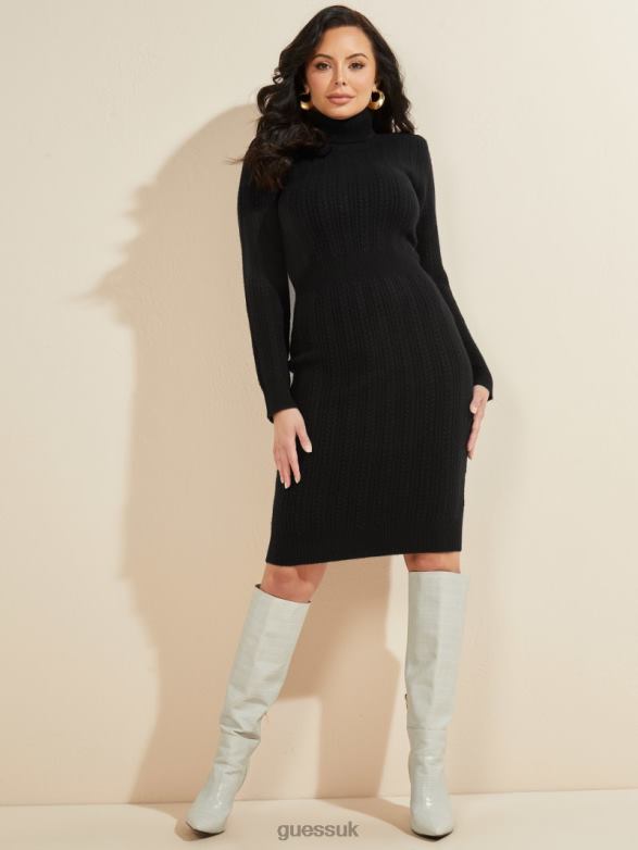 GUESS Women Sherri Cashmere Sweater Dress Black Apparel V28V6781