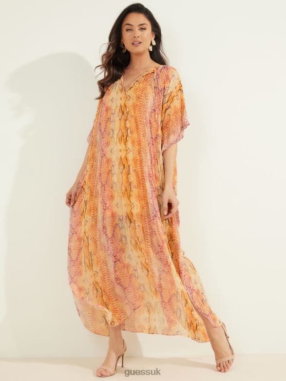 GUESS Women Sonora Caftan Dress Sonora Skin Apparel V28V6797