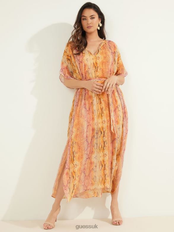 GUESS Women Sonora Caftan Dress Sonora Skin Apparel V28V6797