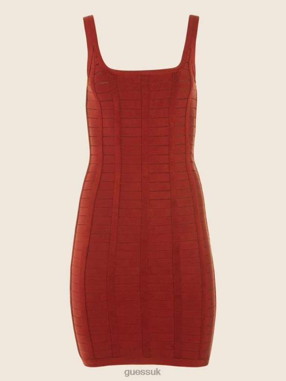 GUESS Women Vela Bandage Dress Dark Jam Red Apparel V28V6600
