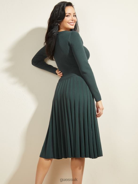 GUESS Women Wavelength Sweater Dress Forbidden Forest Apparel V28V6833