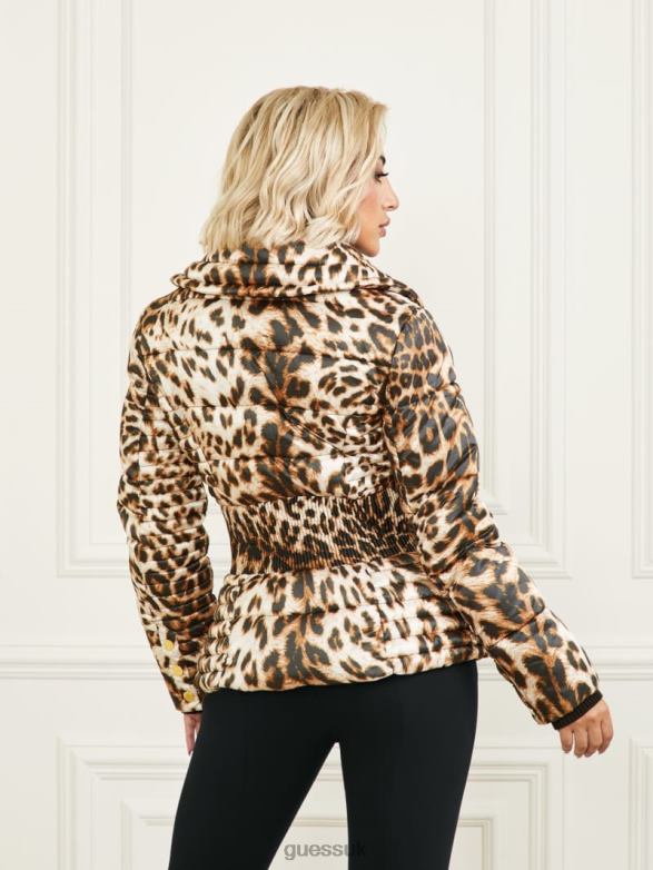GUESS Women Annie Printed Puffer Jacket Spellbound Redux Apparel V28V61863