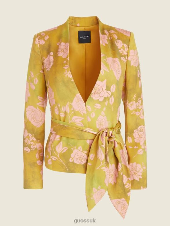 GUESS Women Eco Rose Romance Blazer Rose Romance Green Apparel V28V61965