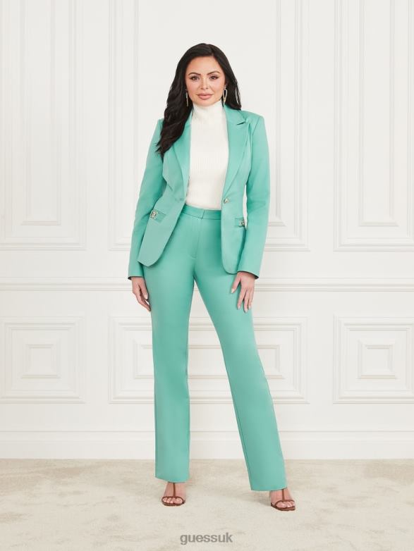 GUESS Women Franca Blazer Vintage Sky Apparel V28V61811