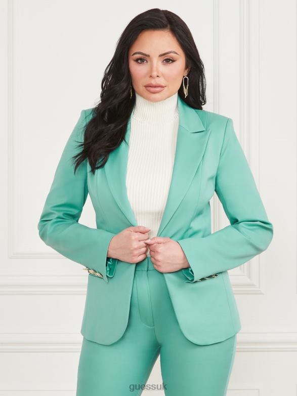 GUESS Women Franca Blazer Vintage Sky Apparel V28V61811