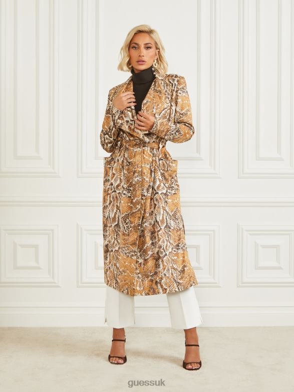 GUESS Women Hudson Snakeskin Printed Cover-Up Secret Skin Print Apparel V28V61922