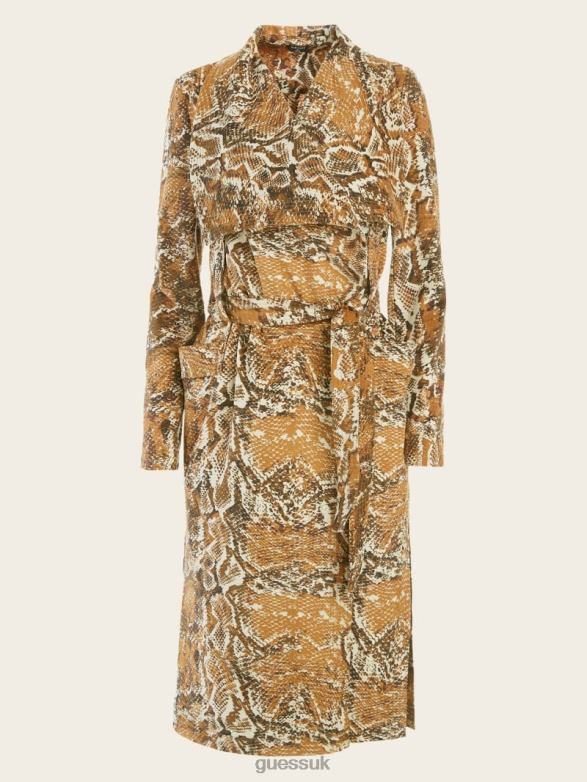 GUESS Women Hudson Snakeskin Printed Cover-Up Secret Skin Print Apparel V28V61922
