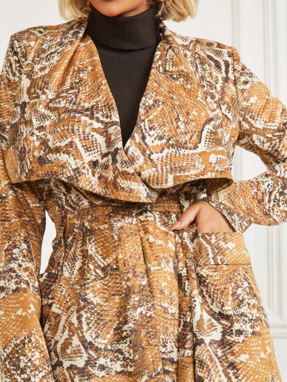 GUESS Women Hudson Snakeskin Printed Cover-Up Secret Skin Print Apparel V28V61922