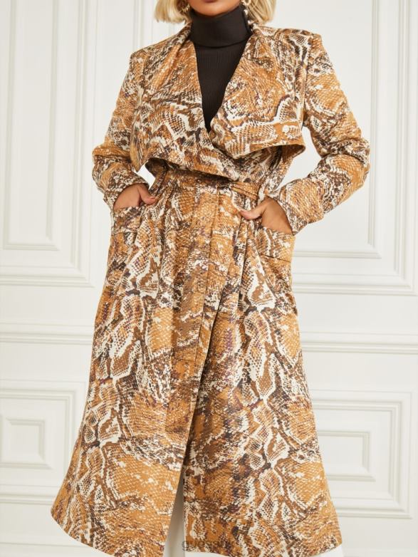 GUESS Women Hudson Snakeskin Printed Cover-Up Secret Skin Print Apparel V28V61922