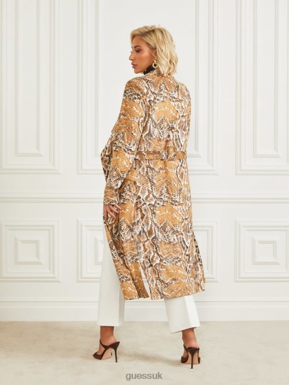 GUESS Women Hudson Snakeskin Printed Cover-Up Secret Skin Print Apparel V28V61922