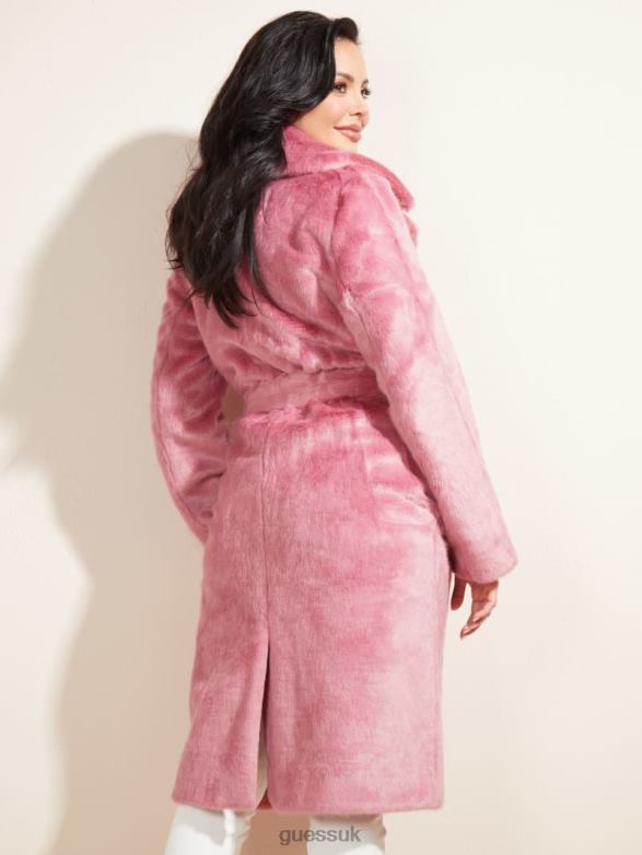 GUESS Women Jane Coat Verve Pink Apparel V28V61900