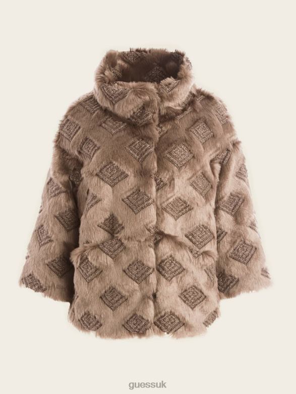 GUESS Women Luna Jacket Allover Embroidered Apparel V28V61895
