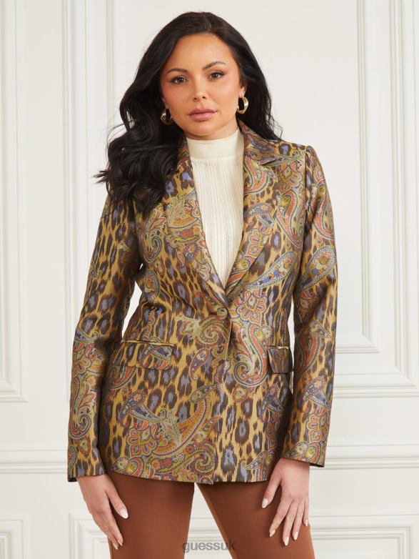 GUESS Women Phoenix Rising Jacquard Blazer Phoenix Rising Jacquard Apparel V28V61878