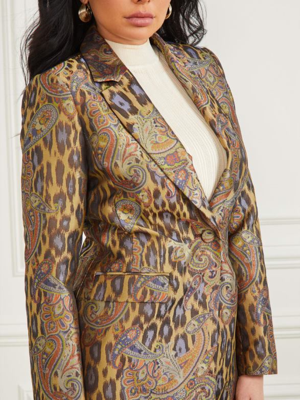 GUESS Women Phoenix Rising Jacquard Blazer Phoenix Rising Jacquard Apparel V28V61878