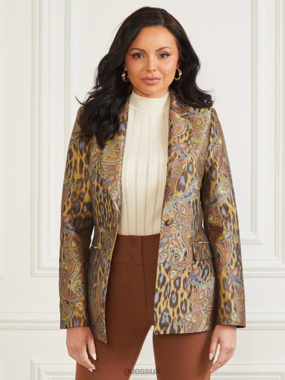 GUESS Women Phoenix Rising Jacquard Blazer Phoenix Rising Jacquard Apparel V28V61878