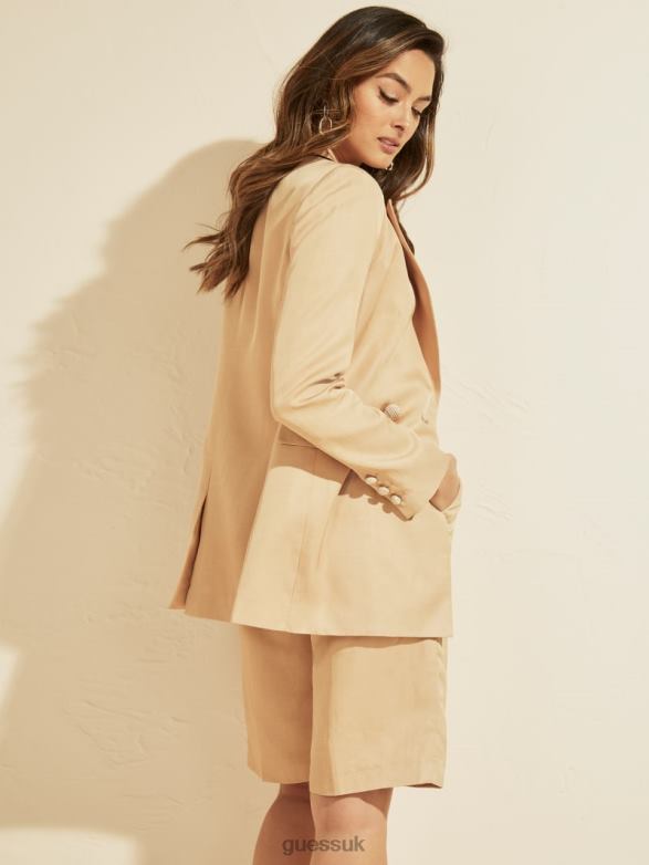 GUESS Women Provence Blazer Nude Sand Apparel V28V61877