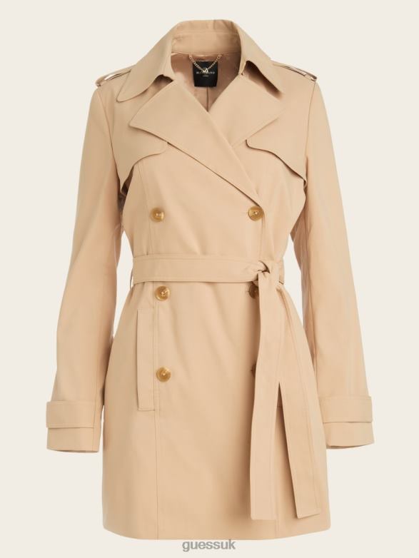 GUESS Women Tatiana Trench Coat Mindful Multi Apparel V28V61782