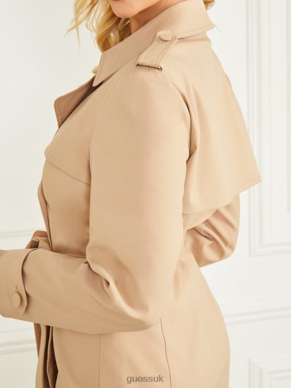 GUESS Women Tatiana Trench Coat Mindful Multi Apparel V28V61782