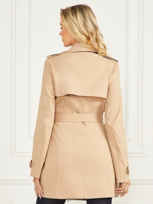 GUESS Women Tatiana Trench Coat Mindful Multi Apparel V28V61782
