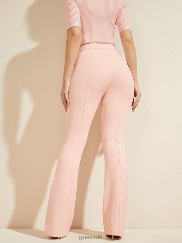 GUESS Women Chloe Flared Pant Blush Cotton Apparel V28V62232