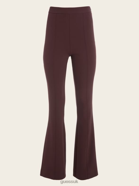 GUESS Women Chloe Flared Pant Dark Bourbon Apparel V28V62244