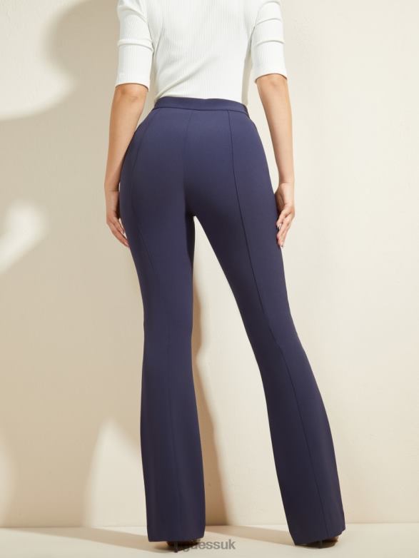 GUESS Women Chloe Flared Pant Nocturnal Navy Apparel V28V62265