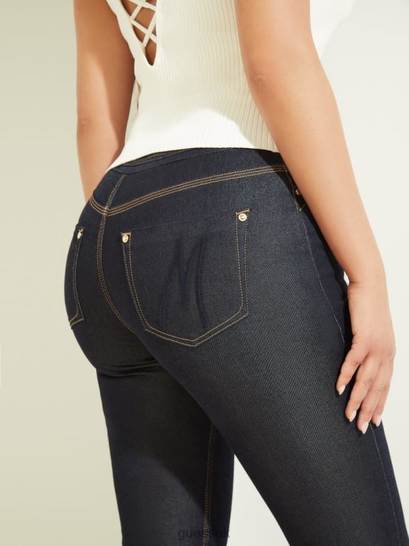 GUESS Women Fit and Flare Denim Pant Blue Rinse Wash Apparel V28V653