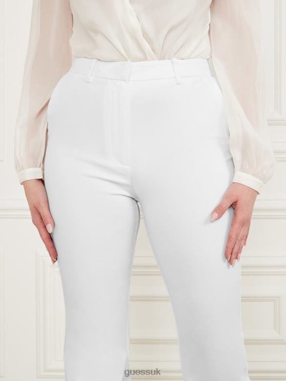 GUESS Women Franca Flared Pant Pale Pearl Apparel V28V62136