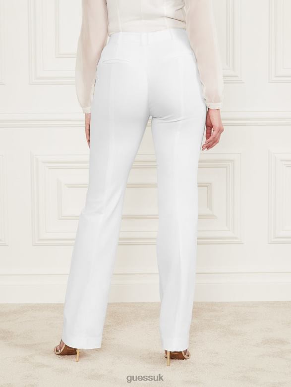 GUESS Women Franca Flared Pant Pale Pearl Apparel V28V62136