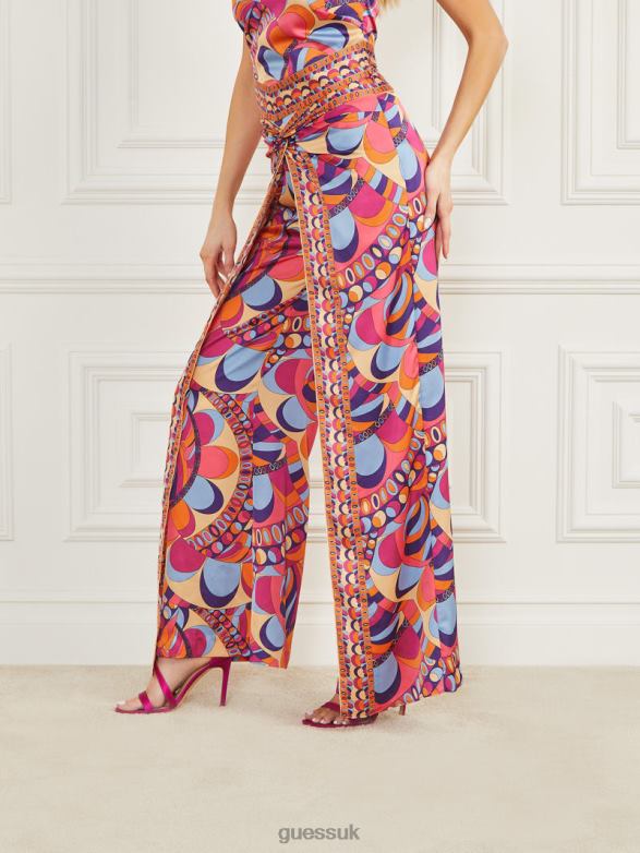 GUESS Women Gypset Pant Tulum Print Apparel V28V62116
