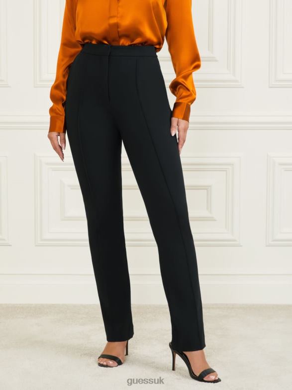 GUESS Women Logan Straight Leg Pant Black Apparel V28V62128