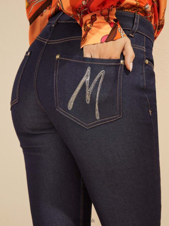 GUESS Women Mini Flare Denim Pant Blue Rinse Wash Apparel V28V650