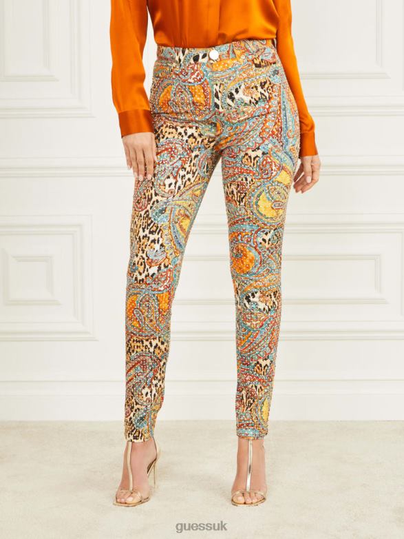 GUESS Women Phoenix Rising Stiletto No. 97 Skinny Jeans Phoenix Rising Print Apparel V28V62286