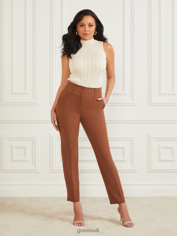 GUESS Women Shelly Pant Brown Beauty Apparel V28V62295