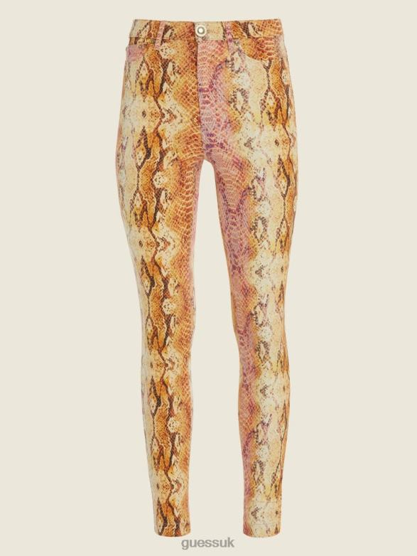 GUESS Women Snakeskin Stiletto No. 97 Skinny Jean Sonora Skin Apparel V28V6282
