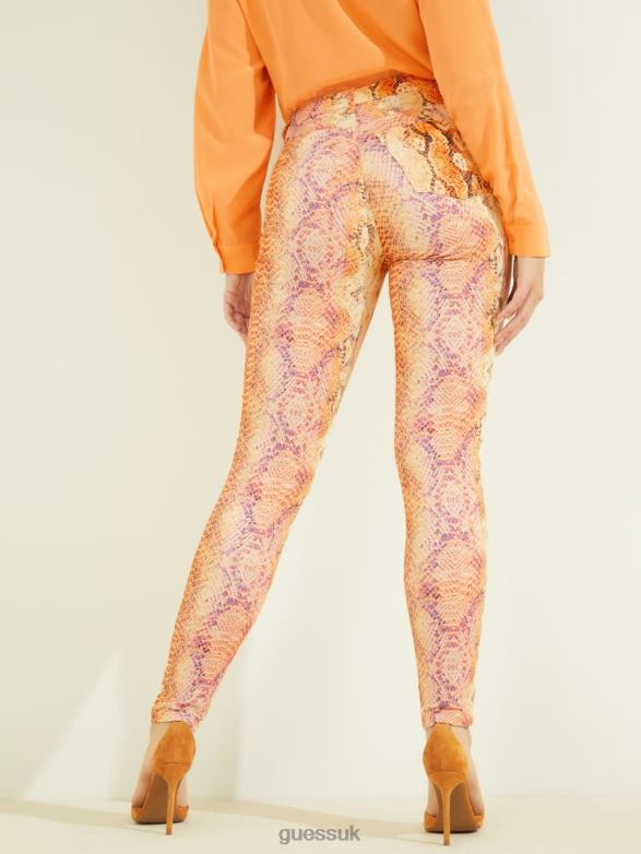 GUESS Women Snakeskin Stiletto No. 97 Skinny Jean Sonora Skin Apparel V28V6282