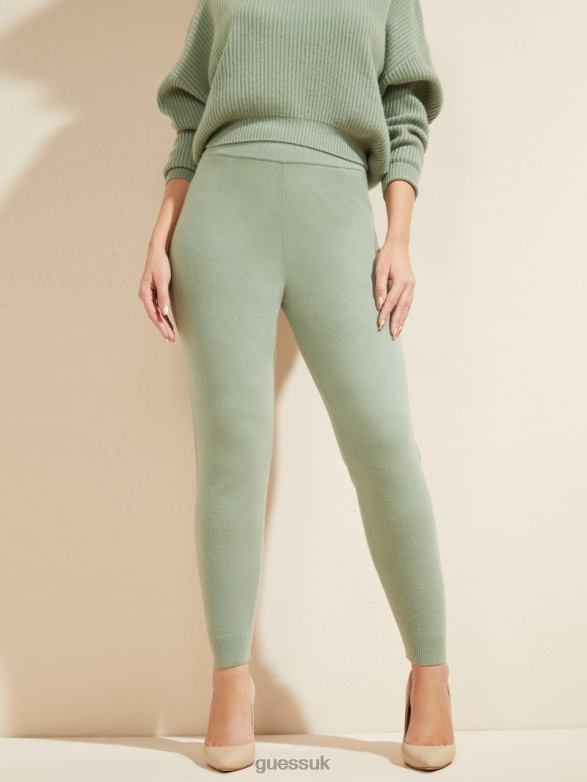 GUESS Women Snuggle Up Cashmere Sweater Pant Slate Gray Apparel V28V62377