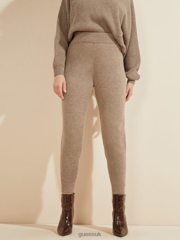 GUESS Women Snuggle Up Cashmere Sweater Pant Woodland Multi Apparel V28V62250