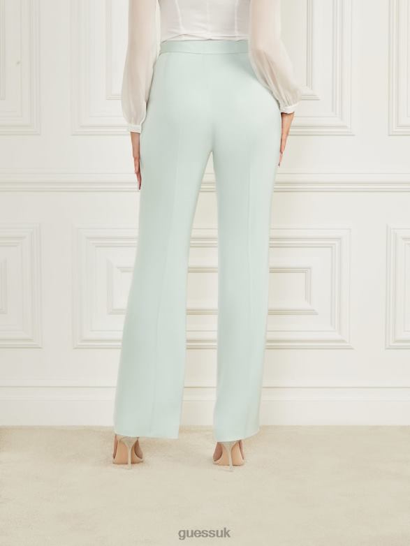 GUESS Women Valia Satin Pant Peaceful Sky Apparel V28V62047