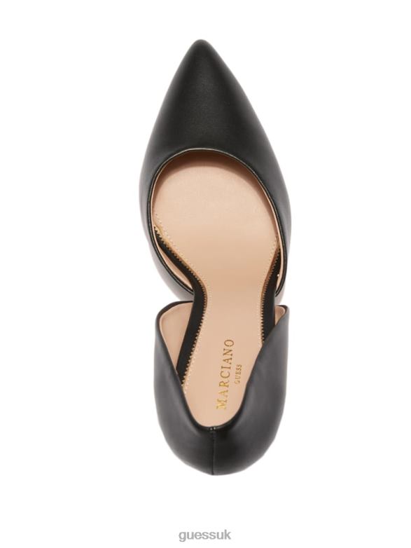 GUESS Women Heartbreaker Leather d'Orsay Pump Black Footwear V28V63424