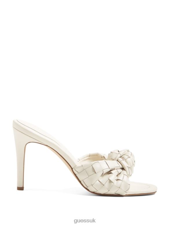 GUESS Women Janna Heeled Mule Ivory Footwear V28V63446