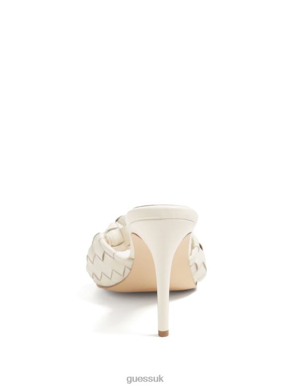 GUESS Women Janna Heeled Mule Ivory Footwear V28V63446