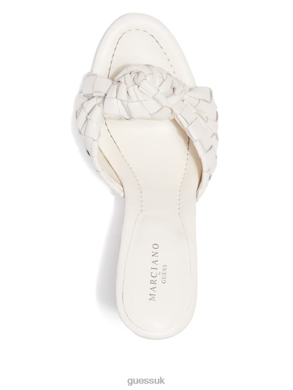 GUESS Women Janna Heeled Mule Ivory Footwear V28V63446