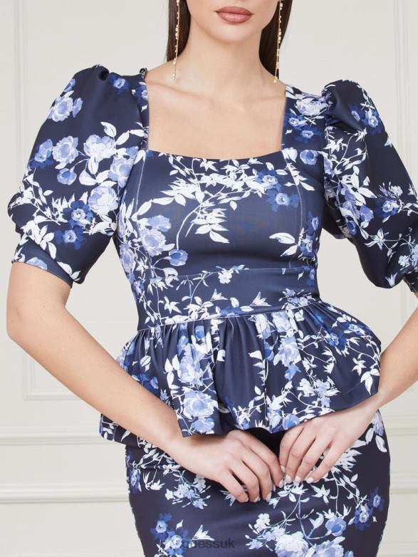GUESS Women Alexis Petal Pose Top Petal Pose Indigo Apparel V28V61705
