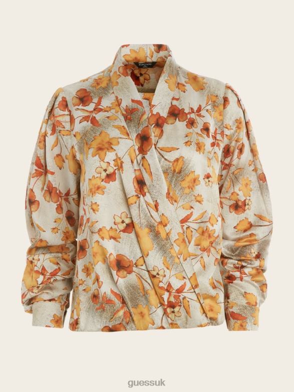 GUESS Women Autumn Dusk Bodysuit Autumn Dusk Print Apparel V28V61234