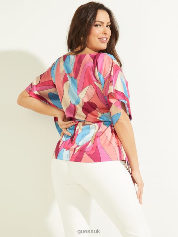 GUESS Women Baja Beach Kimono Bold Bloom Apparel V28V61607