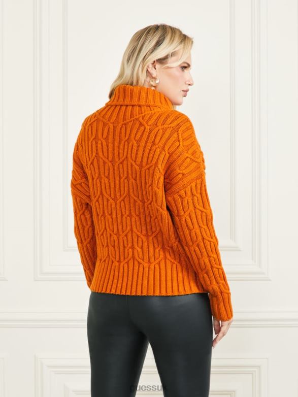 GUESS Women Ellarose Sweater Top Island Sunset Apparel V28V61617