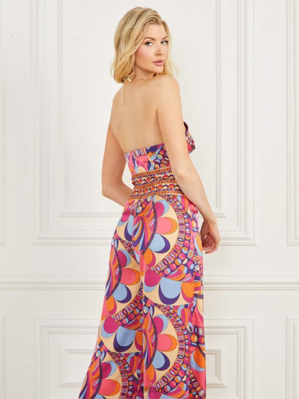 GUESS Women Gypset Scarf Top Tulum Print Apparel V28V61191