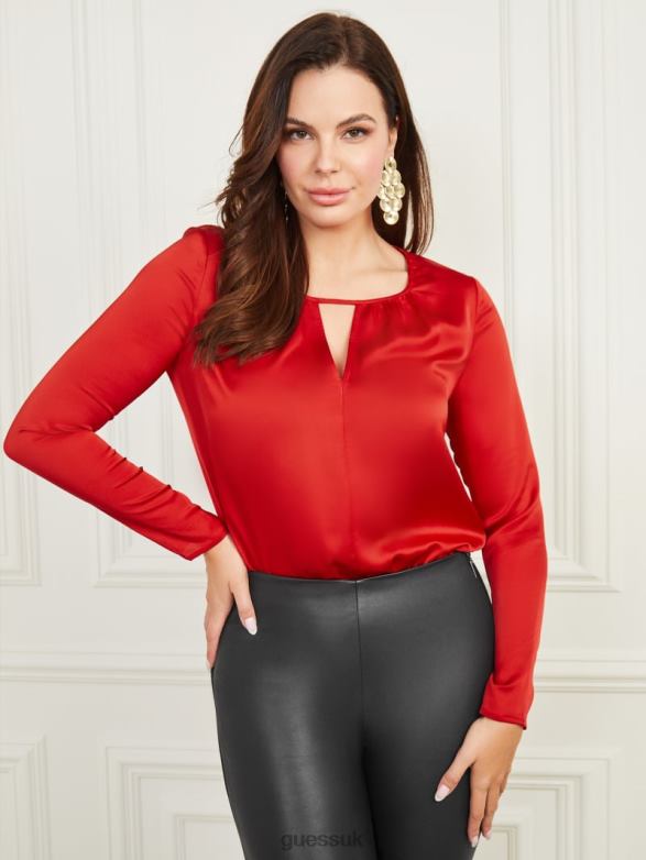 GUESS Women Jenni Bodysuit Red Hot Apparel V28V61521